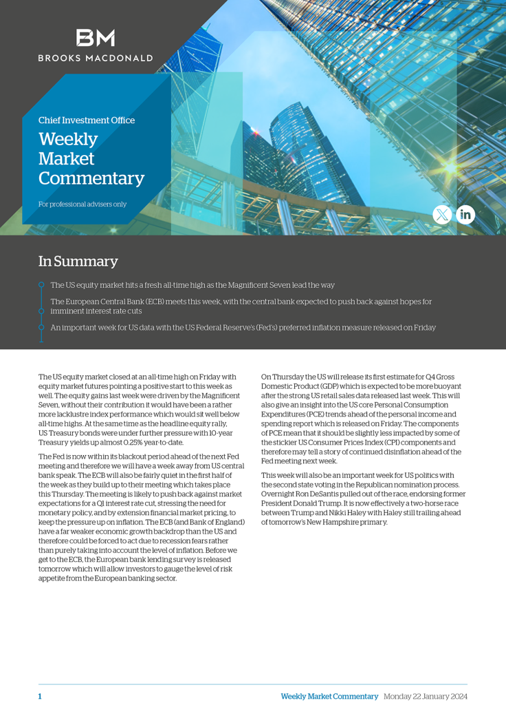 Market Commentary
