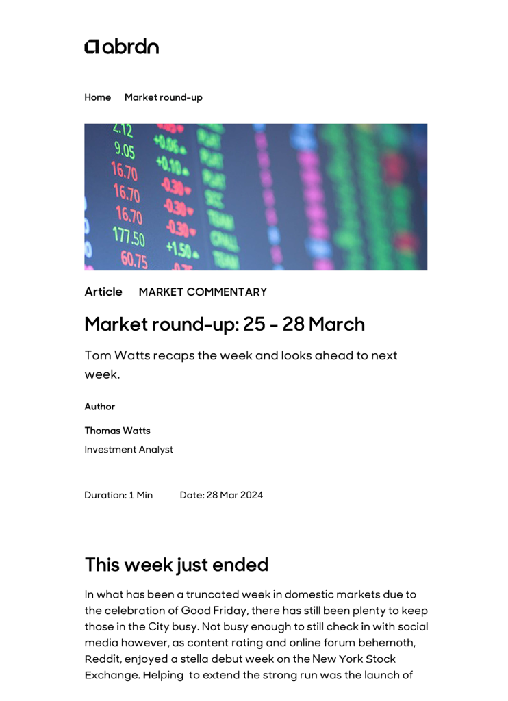 Market Roundup